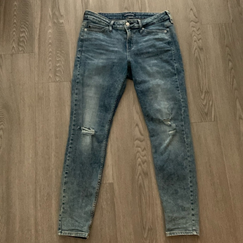 Calvin Klein super skinny ripped jeans